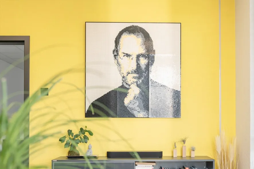Steve Jobs in Marcos Büro Steve Jobs in Marcos Büro